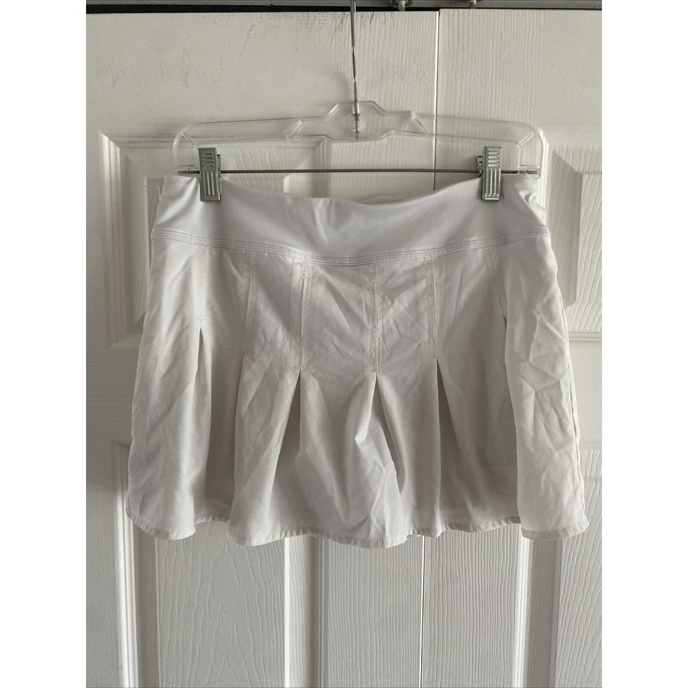 Athleta Pleated Skort Womens Size S White Tennis Golf Activewear Performance